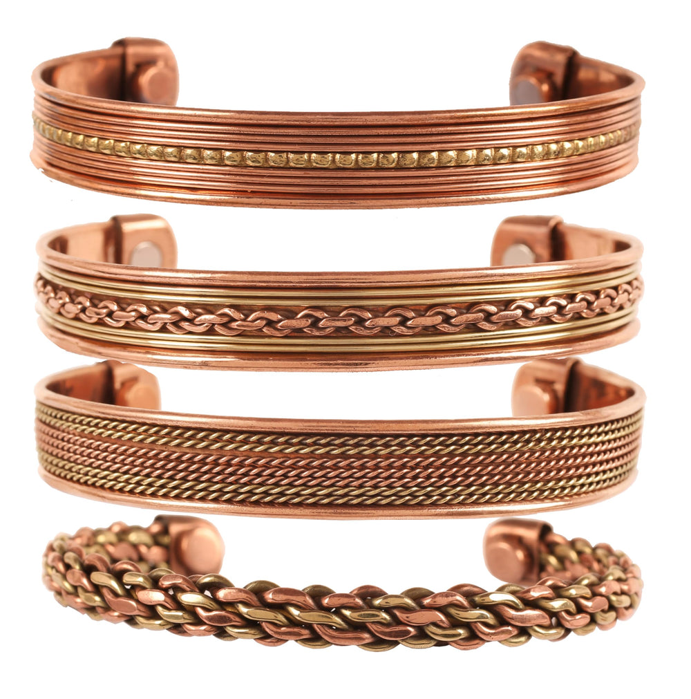 Touchstone copper magnetic bracelet Tibetan style design 1, elegant daily wear.