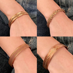 Touchstone copper magnetic bracelet Tibetan style design 2, versatile gift option.
