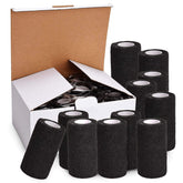 TOBWOLF self-adherent bandage in black for secure, breathable wraps