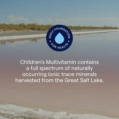 Label highlights gluten-free citrus punch flavor on Trace Minerals kids vitamin