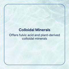Trace Minerals Colloidal Minerals bottle label close-up showing vegan and gluten-free formula