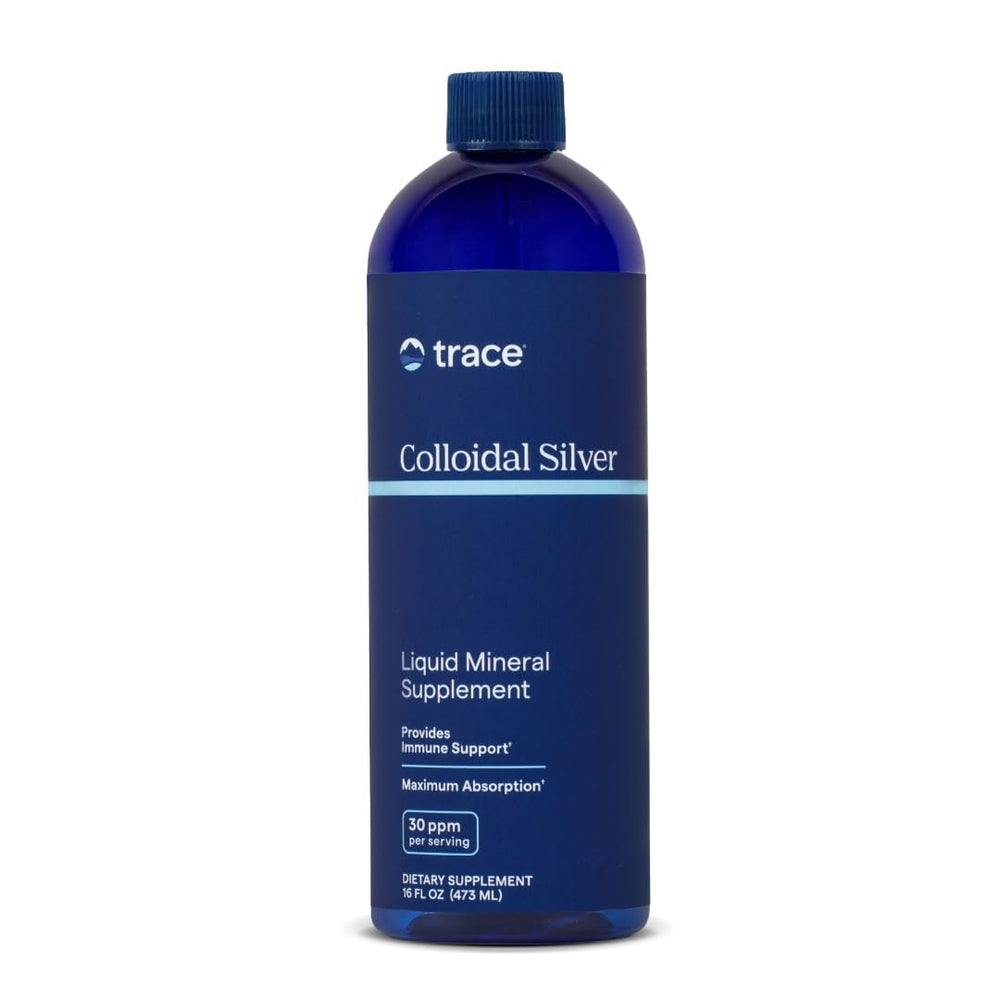 Trace Minerals Colloidal Silver bottle front view highlighting high‑ppm formula