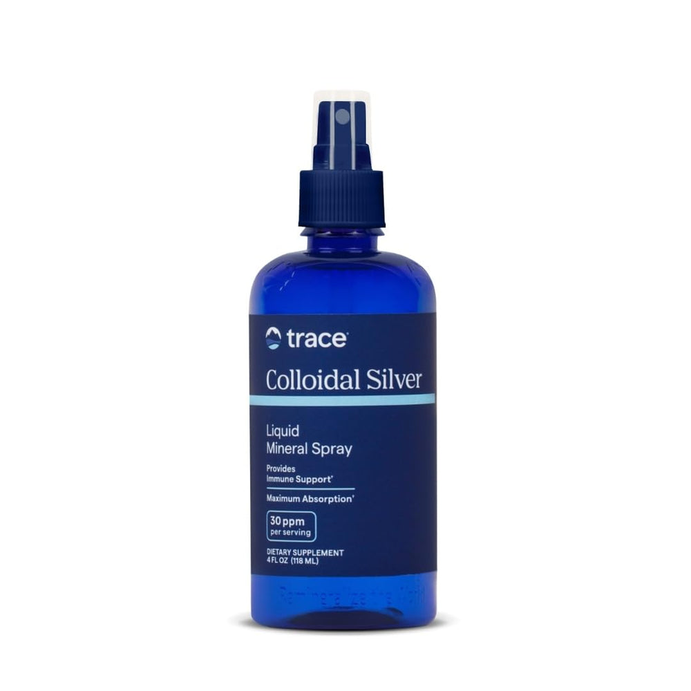 Trace Minerals Colloidal Silver Spray bottle for daily wellness and high-potency use