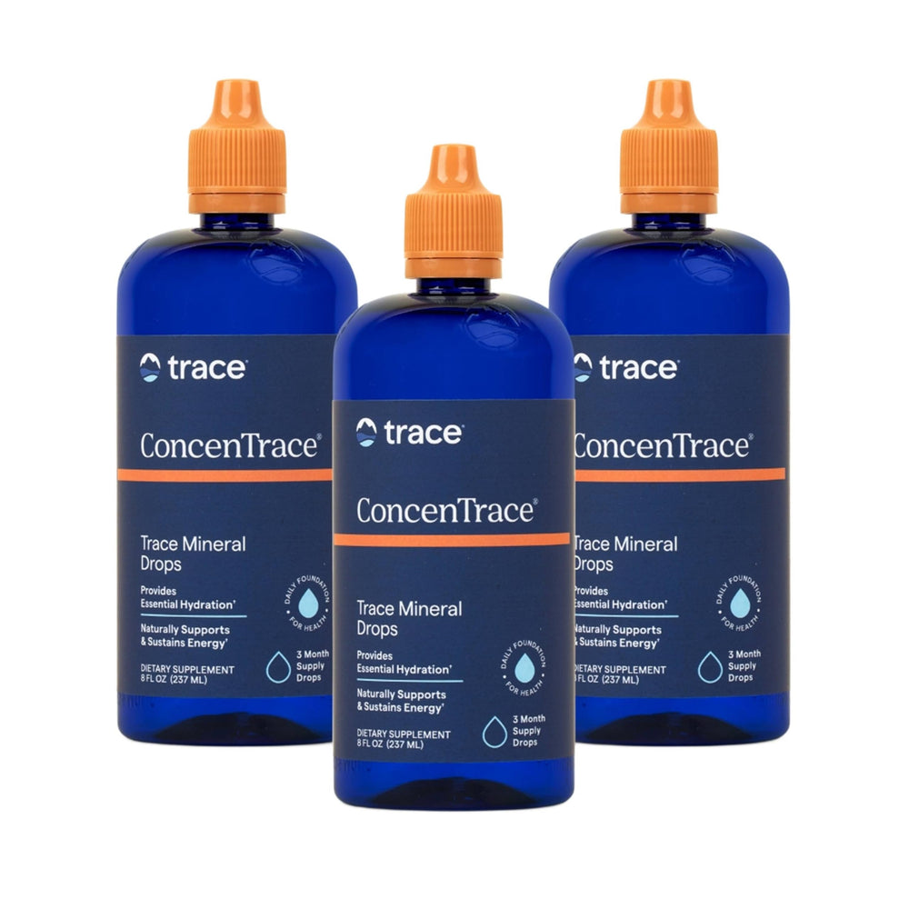 Trace Minerals ConcenTrace drops bottle for daily hydration support.