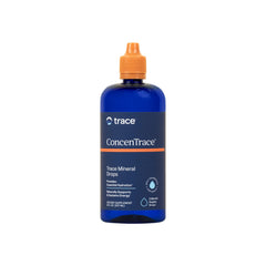 Trace Minerals ConcenTrace Drops bottle demonstrating hydration mineral blend for daily use