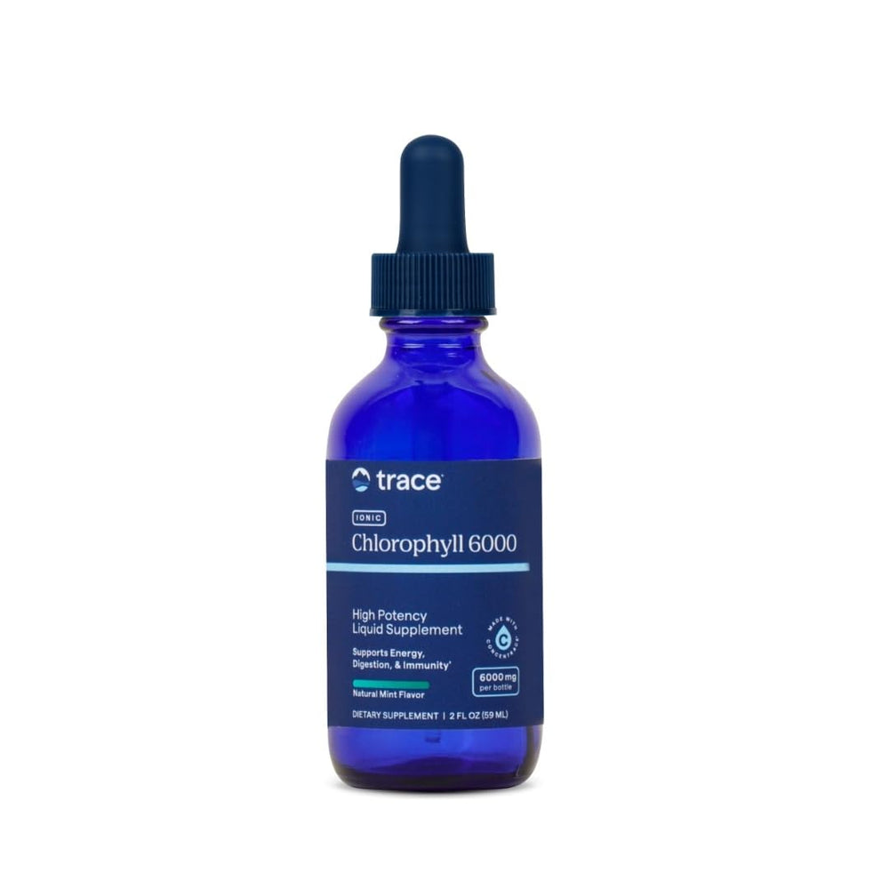 Trace Minerals Concentrated Ionic Chlorophyll bottle with mint flavor hint for daily wellness