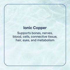 Trace Minerals Ionic Copper liquid drop highlighting fast absorption and copper benefits