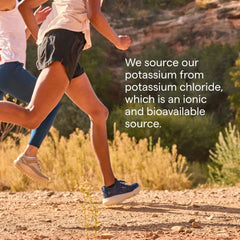 Trace Minerals Ionic Potassium poured into glass for easy hydration.
