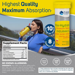 Trace Minerals Max-Hydrate Endurance bubbles in glass promote electrolyte balance.