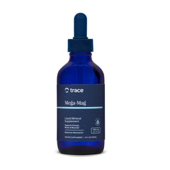 Trace Minerals Mega-Mag bottle with drops for daily magnesium support.
