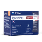 Trace Minerals Power Pak cranberry packet front for easy daily supplementation.