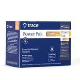 Trace Minerals Power Pak packet seen on counter for convenient daily mineral intake.