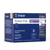 Trace Minerals Power Pak packets Concord grape flavor front view for daily mineral intake.