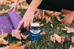 Trace Minerals Stress-X label closeup emphasizes mineral-rich formula.