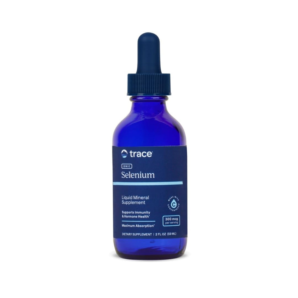 Trace Minerals liquid ionic selenium bottle with dropper for easy daily dosing