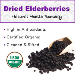 TradeKing elderberry tea ready to steep with aromatic sweet-tart notes