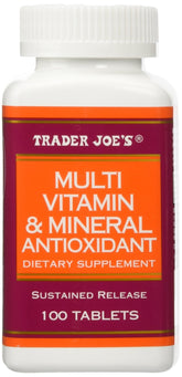 Trader Joe's Multi Vitamin bottle front view for daily wellness.