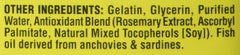 Trader Joe's Omega-3 ingredients list shows gelatin and glycerin.