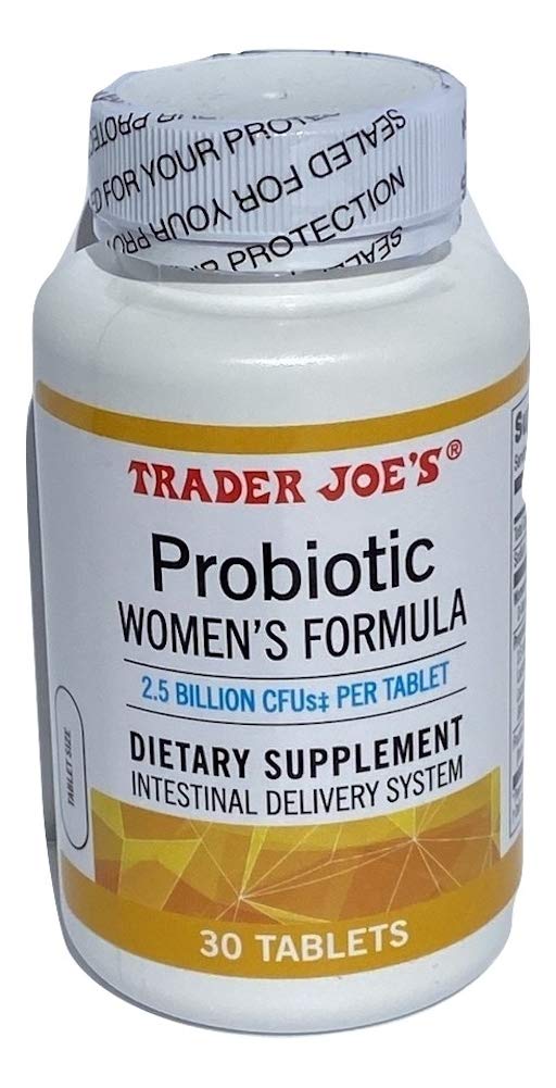 Trader Joe's Probiotic Women's Formula bottle for daily gut balance and convenient daily use