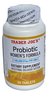 Trader Joe's Probiotic Women's Formula bottle for daily gut balance and convenient daily use