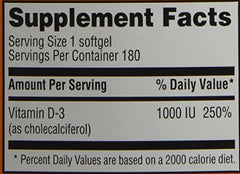 Trader Joe's Vitamin D-3 bottle with label highlighting gluten-free and allergen-conscious formula