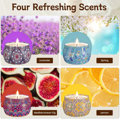 TranquilBliss candle set side view showing elegant reusable jars for decor