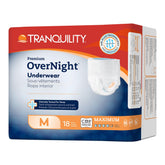 TRANQUILITY overnight underwear front view demonstrates breathable comfort for all-night wear