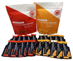 Transcend orange glucose gel pouch for quick energy on the move