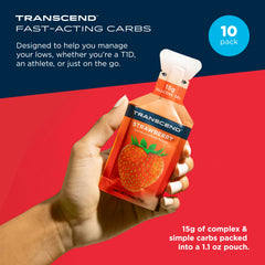 Transcend Strawberry Gel tubes arranged for quick energy during workouts