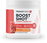 TransformHQ Energy & Focus Powder Fruit Punch tub for sugar-free energy.
