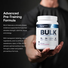 Transparent Labs Bulk Pre-Workout measuring scoop ready for precise servings