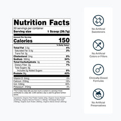 Serving scoop illustrating 28g protein per serving for convenient intake