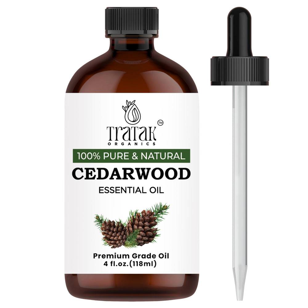 TRATAK ORGANICS aceite de cedro para cabello y piel, hidrata suavemente.