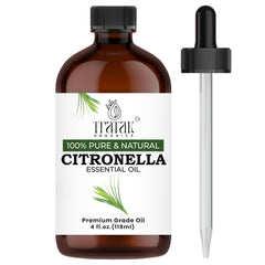 TRATAK ORGANICS citronela en botella con cuentagotas para aromaterapia y uso tópico suave.