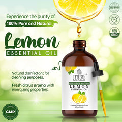 Difusor con aceite de limón TRATAK ORGANICS dispersa fragancia cítrica