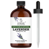 TRATAK ORGANICS Lavanda, frasco de vidrio ámbar para aroma puro y duradero.