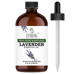 TRATAK ORGANICS Lavanda, frasco de vidrio ámbar para aroma puro y duradero.