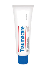 Traumacare Cream 100g jar shows smooth topical texture for easy application.