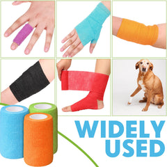 Treela breathable bandage applied to the knee for comfortable wear.
