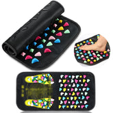 TrelaCo foot massage mat acupressure walk—dual zones for sole relief