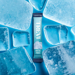 TREVI Arctic Frost hydration powder being poured into water for 30 oz