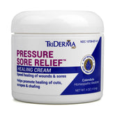 TriDerma MD jar of Pressure Sore Relief Cream for bedside wound care