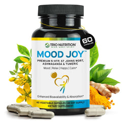 TRIO NUTRITION Trio Mood Joy bottle front showing calm mood messaging