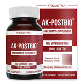 Triquetra AK-Postbio bottle pour shows a simple daily gut health routine