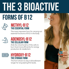 Triquetra Health B12 methylcobalamin liquid drops enable quick tongue absorption.