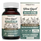 Triquetra Health Flora Digest bottle front view showing product in daily use context
