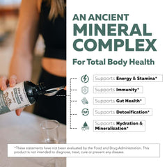 Flora Fulvic poured into a glass for daily hydration and energy support.