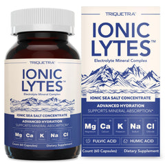 Triquetra Health Ionic Lytes bottle and cap for easy daily hydration.