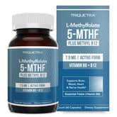 Triquetra Health L Methylfolate bottle with 60 capsules for daily methylation support.