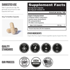 Triquetra Health beta glucans label confirms potency.